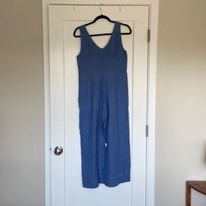 Christy Dawn NWT size SM blue linen jumpsuit